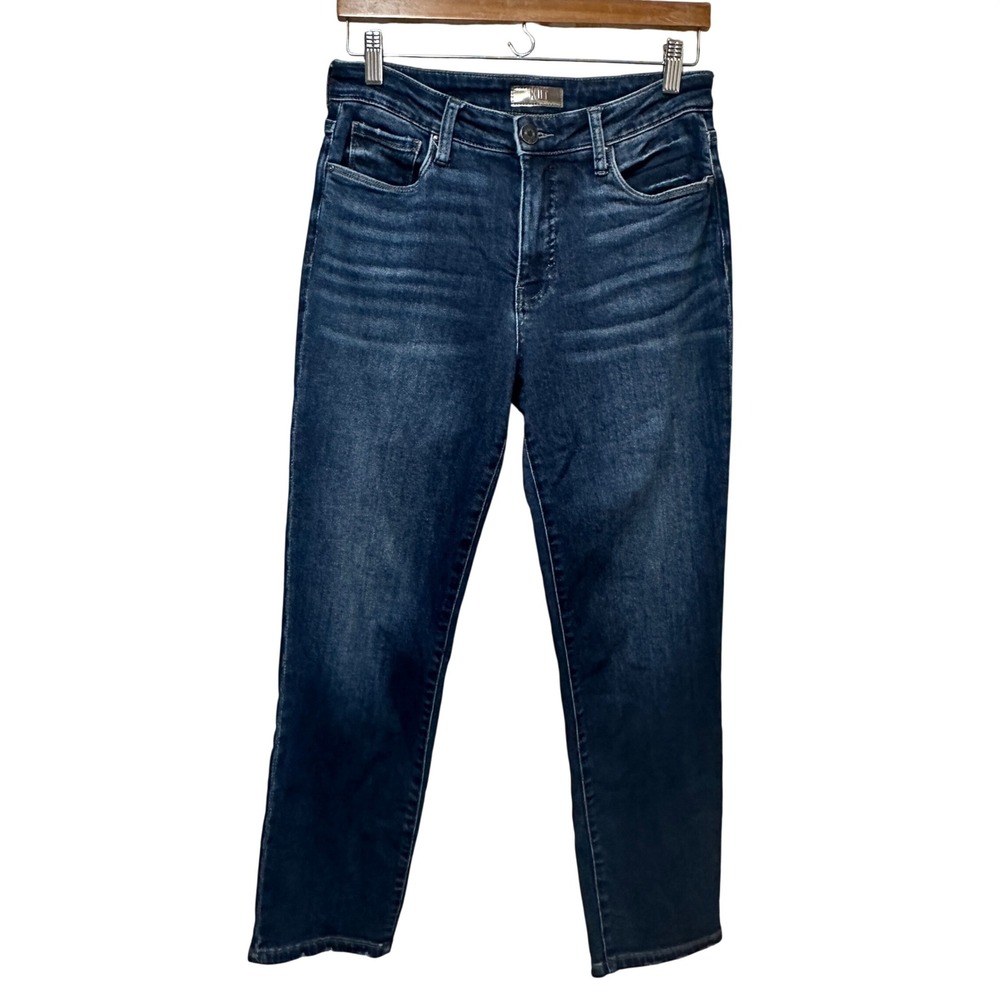 Kut from the Kloth Jeans Women 4 Blue Straight Leg KP1610MB3 Casual Denim